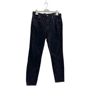 Gap 1969  Always Skinny High Rise Corduroy Pants,  Size 31S (Short), True Black